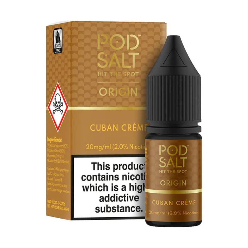 Pod Salt Origin Nic Salts e liquids 10ml Box of 5