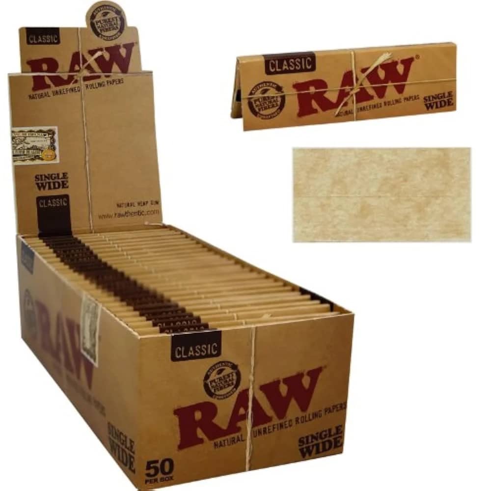 Raw Single Wide Classic Rolling Paper - (Pack of 50)