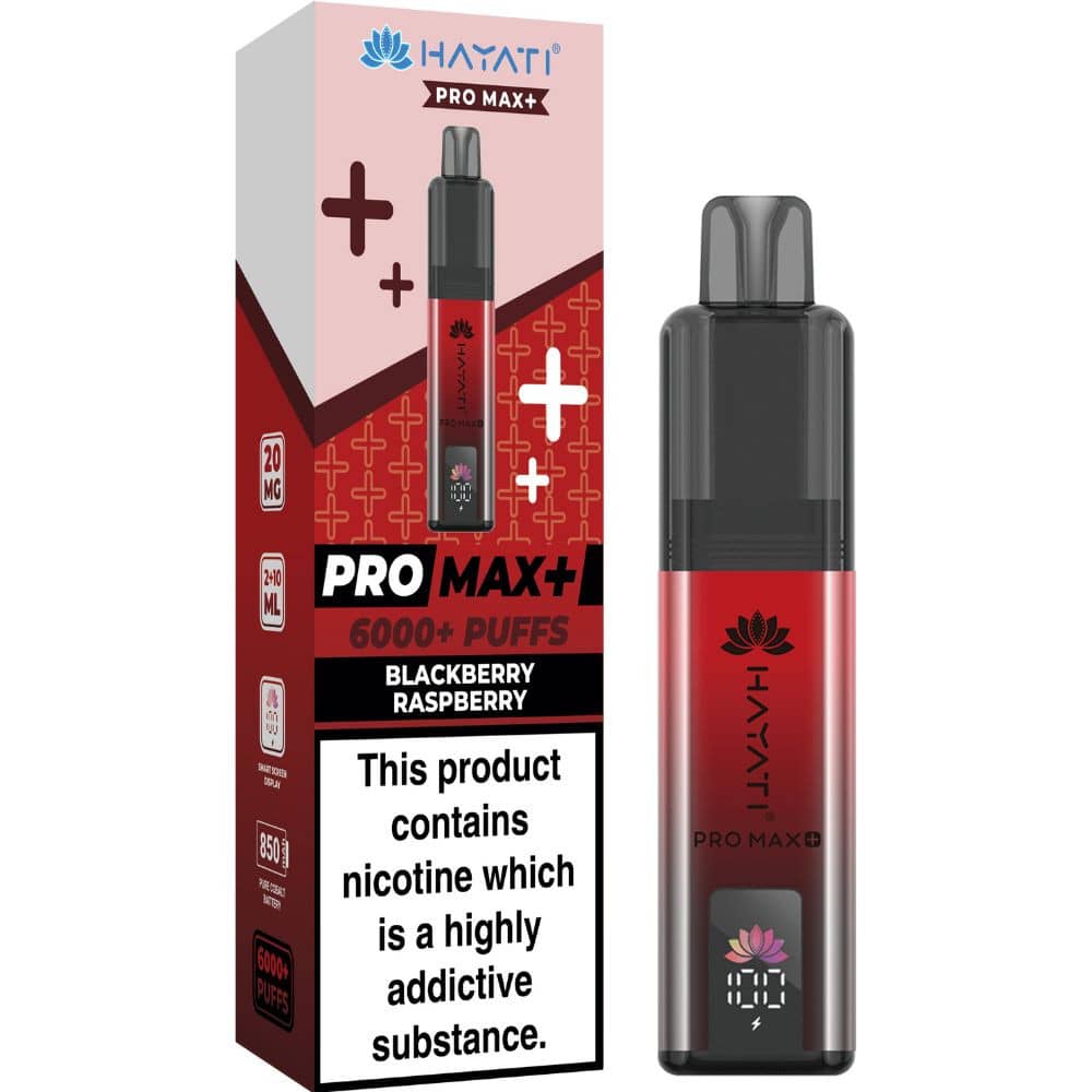Hayati Pro Max Plus 6000 Vape Kit Box of 5 Blackberry Raspberry