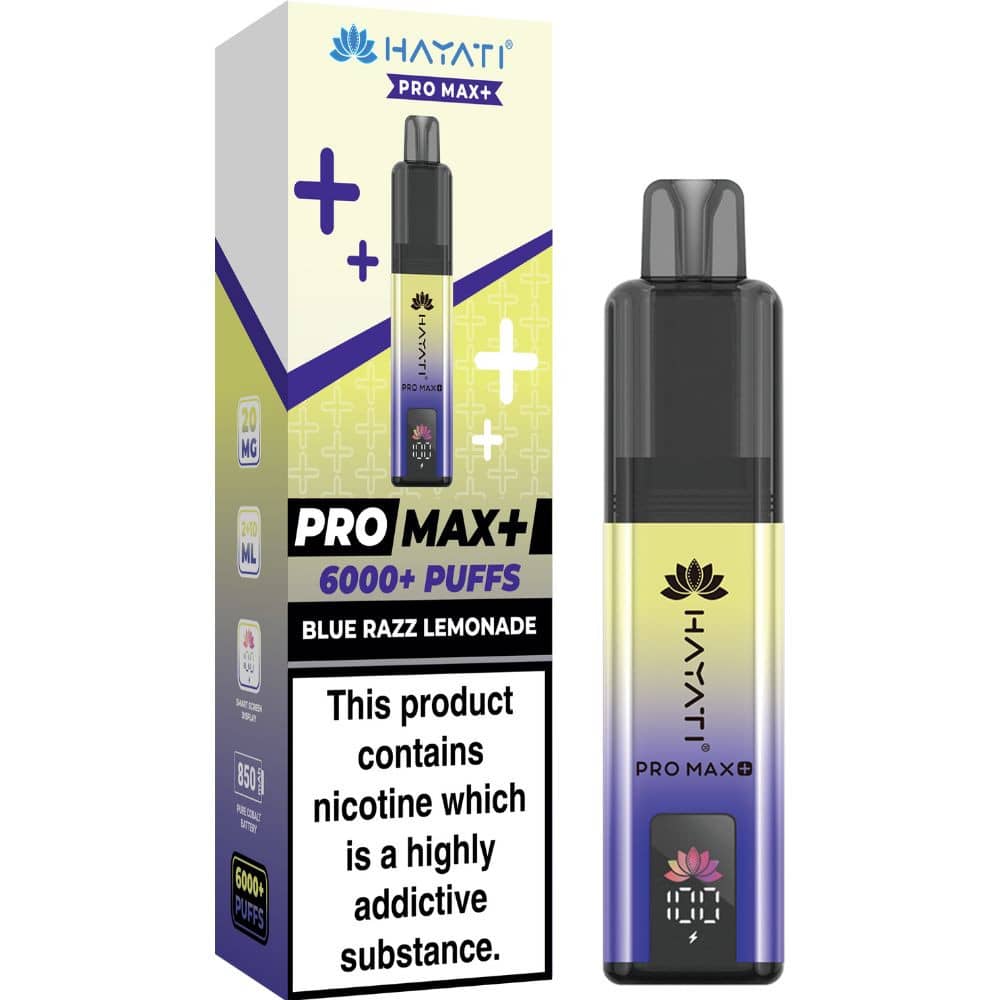 Hayati Pro Max Plus 6000 Vape Kit Box of 5 Blue Razz Lemonade