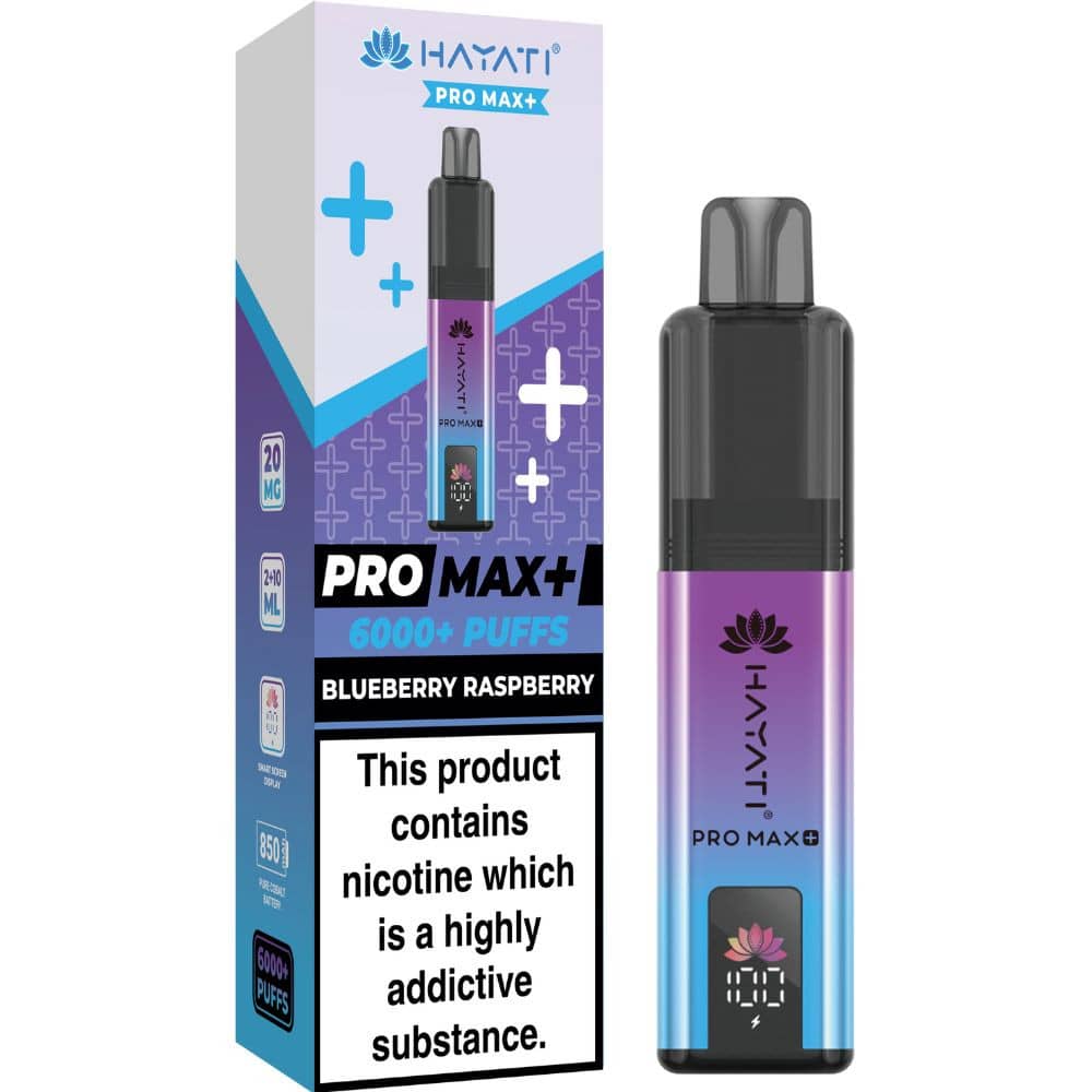 Hayati Pro Max Plus 6000 Vape Kit Box of 5 Blueberry Raspberry