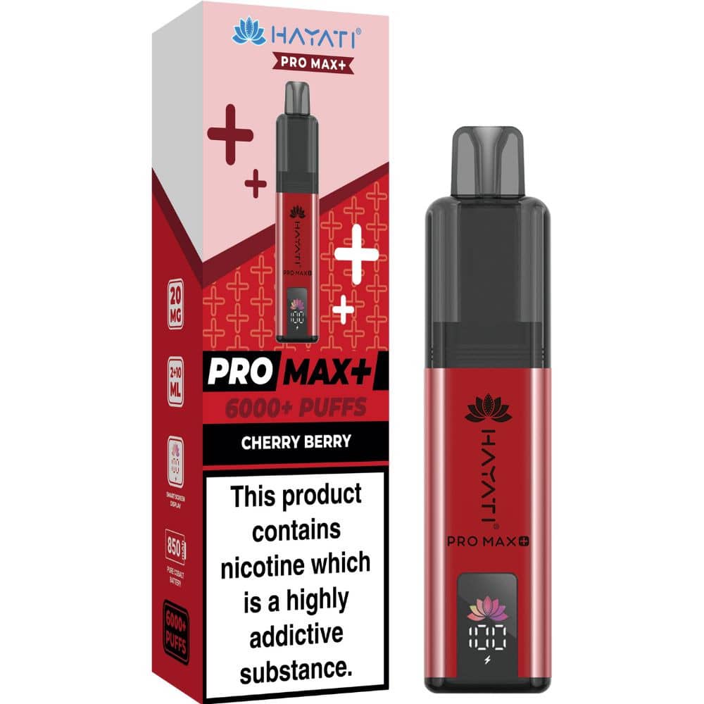 Hayati Pro Max Plus 6000 Vape Kit Box of 5 Cherry Berry