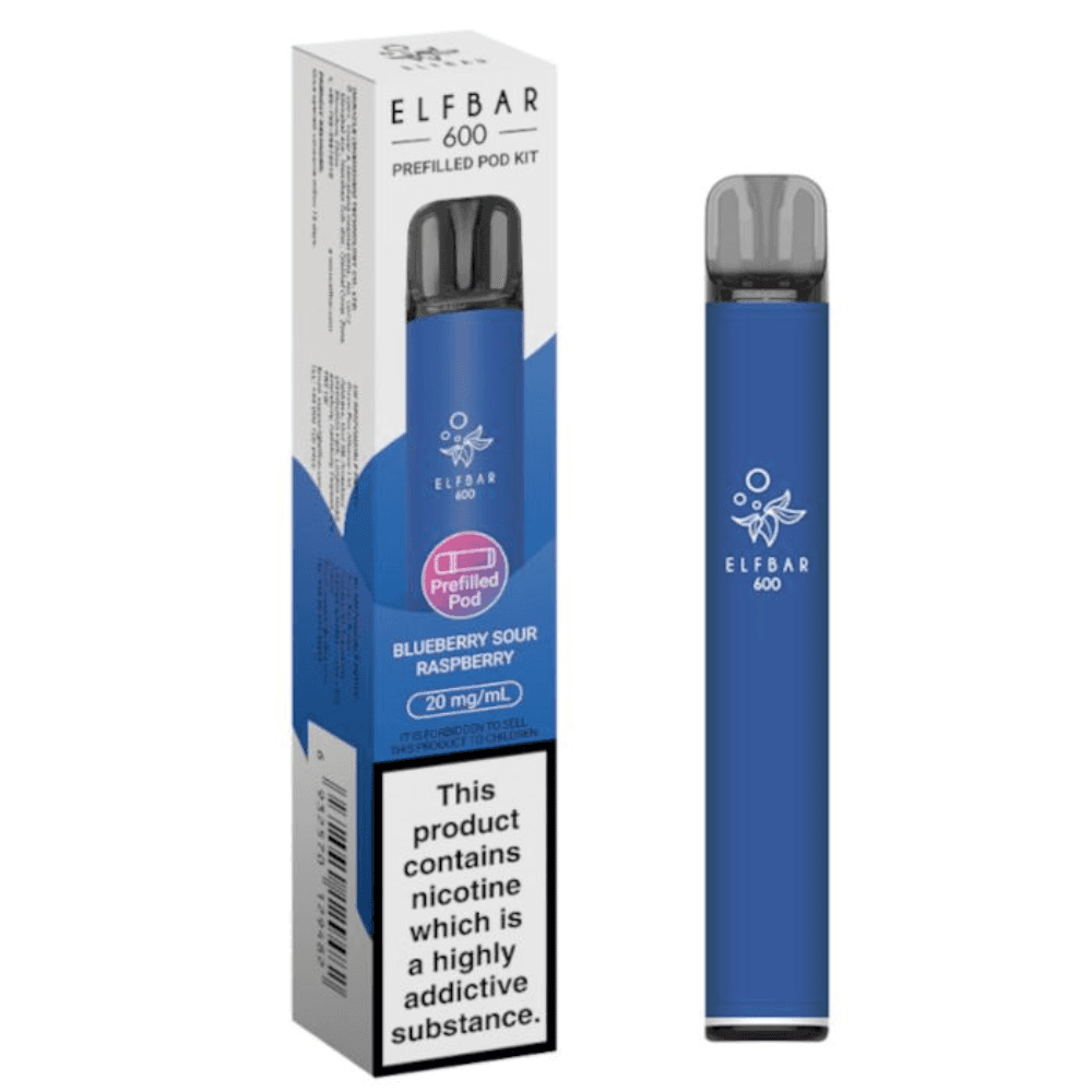 Ske Crystal Original 600 Vape Kit Box of 10 Blueberry Sour Raspberry