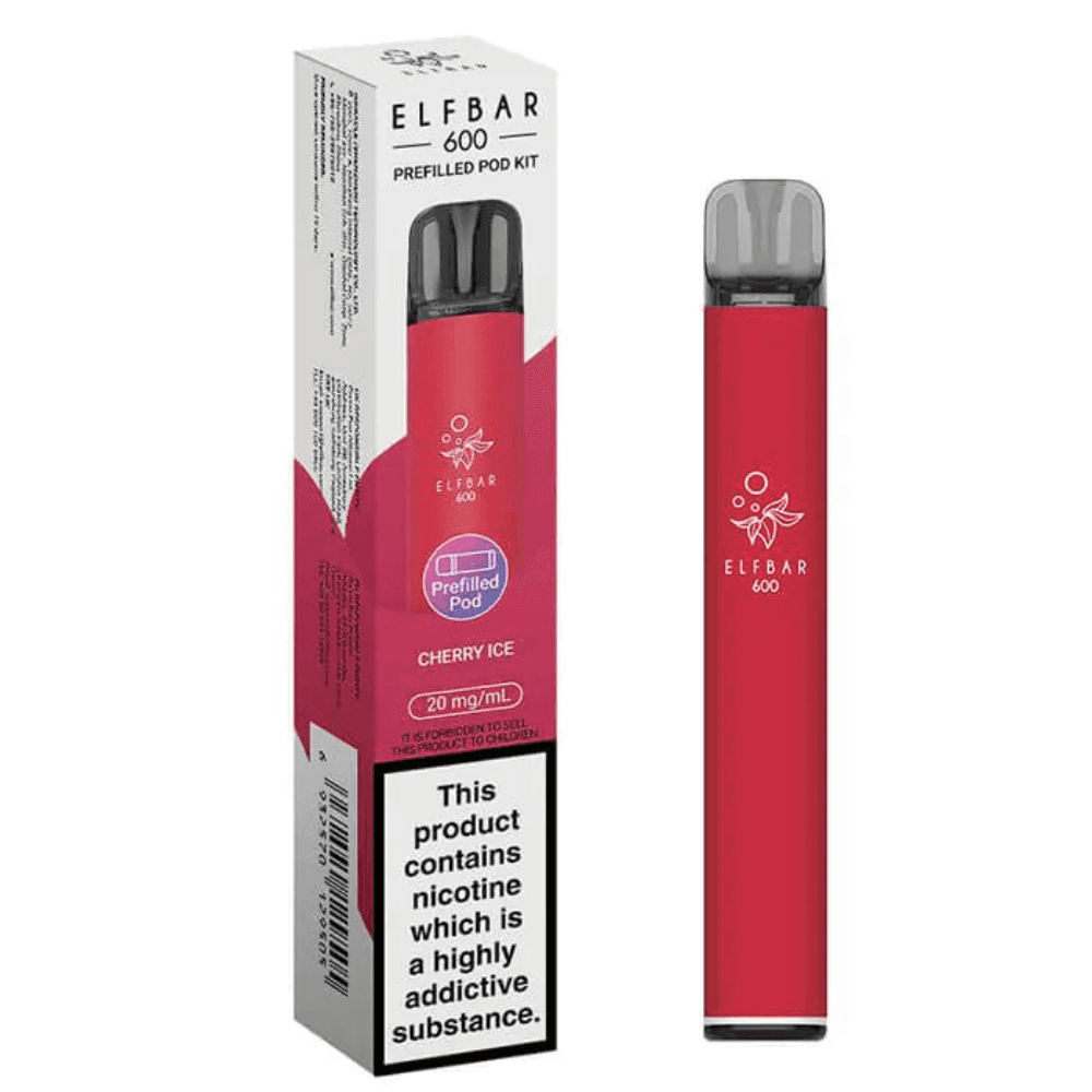 Ske Crystal Original 600 Vape Kit Box of 10 Cherry Ice