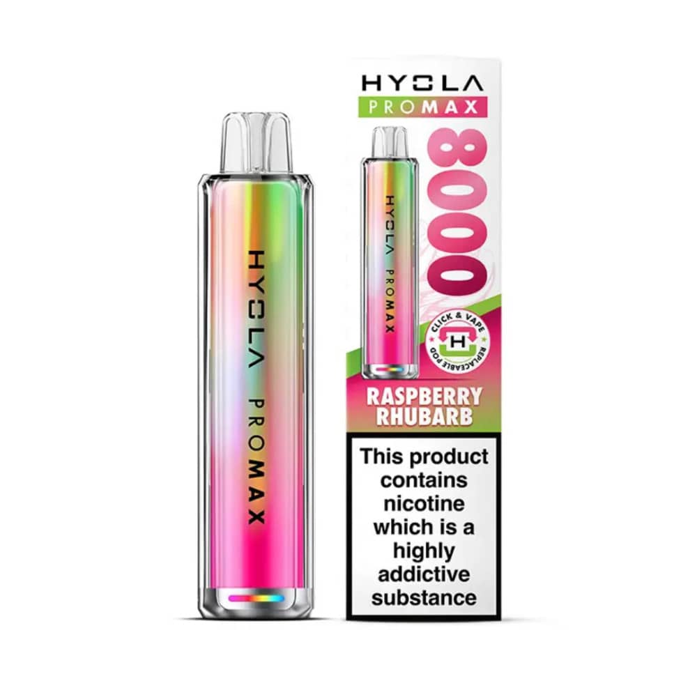 Hyola Pro Max 8000 Vape Kit Box of 5 Strawberry Razz Blue