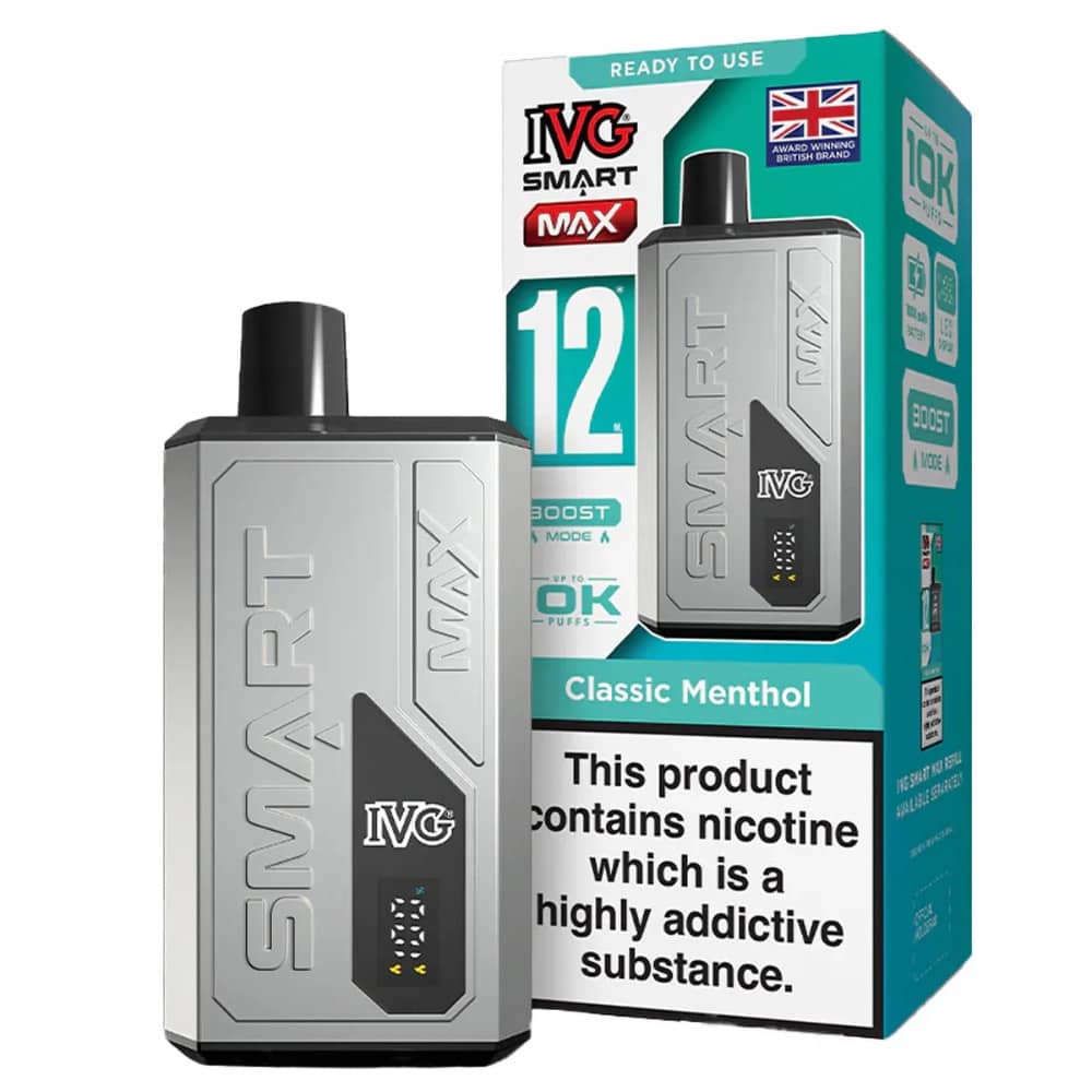 IVG Smart Max 10k Vape Kit Box of 5 Classic Menthol