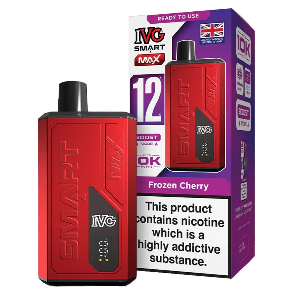 IVG Smart Max 10k Vape Kit Box of 5 Frozen Cherry