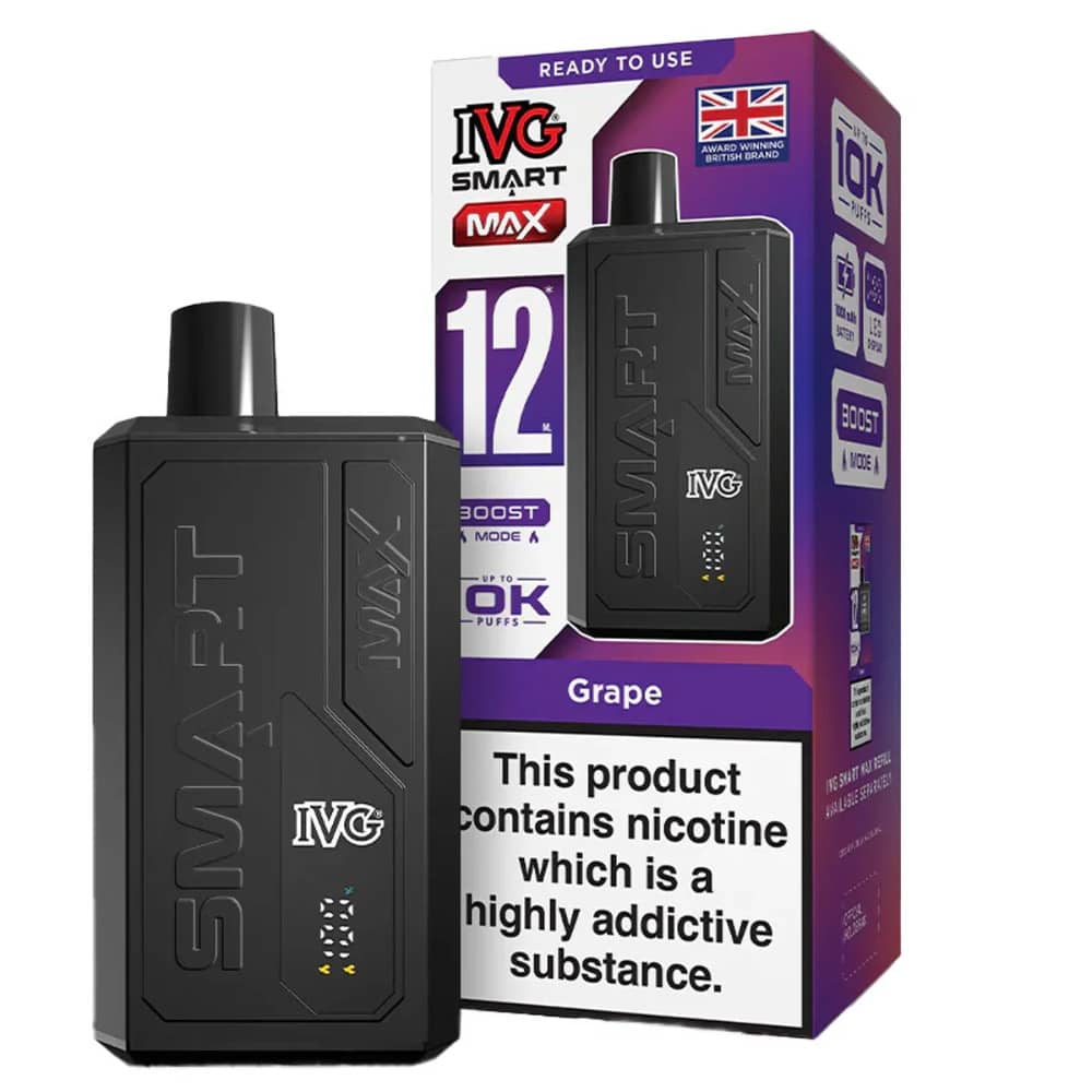 IVG Smart Max 10k Vape Kit Box of 5 Grape