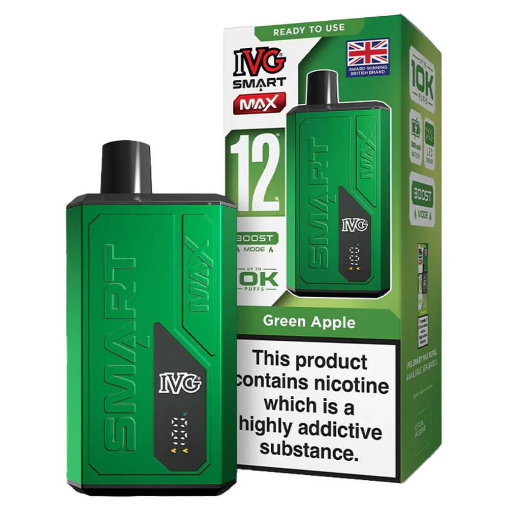 IVG Smart Max 10k Vape Kit Box of 5 Green Apple