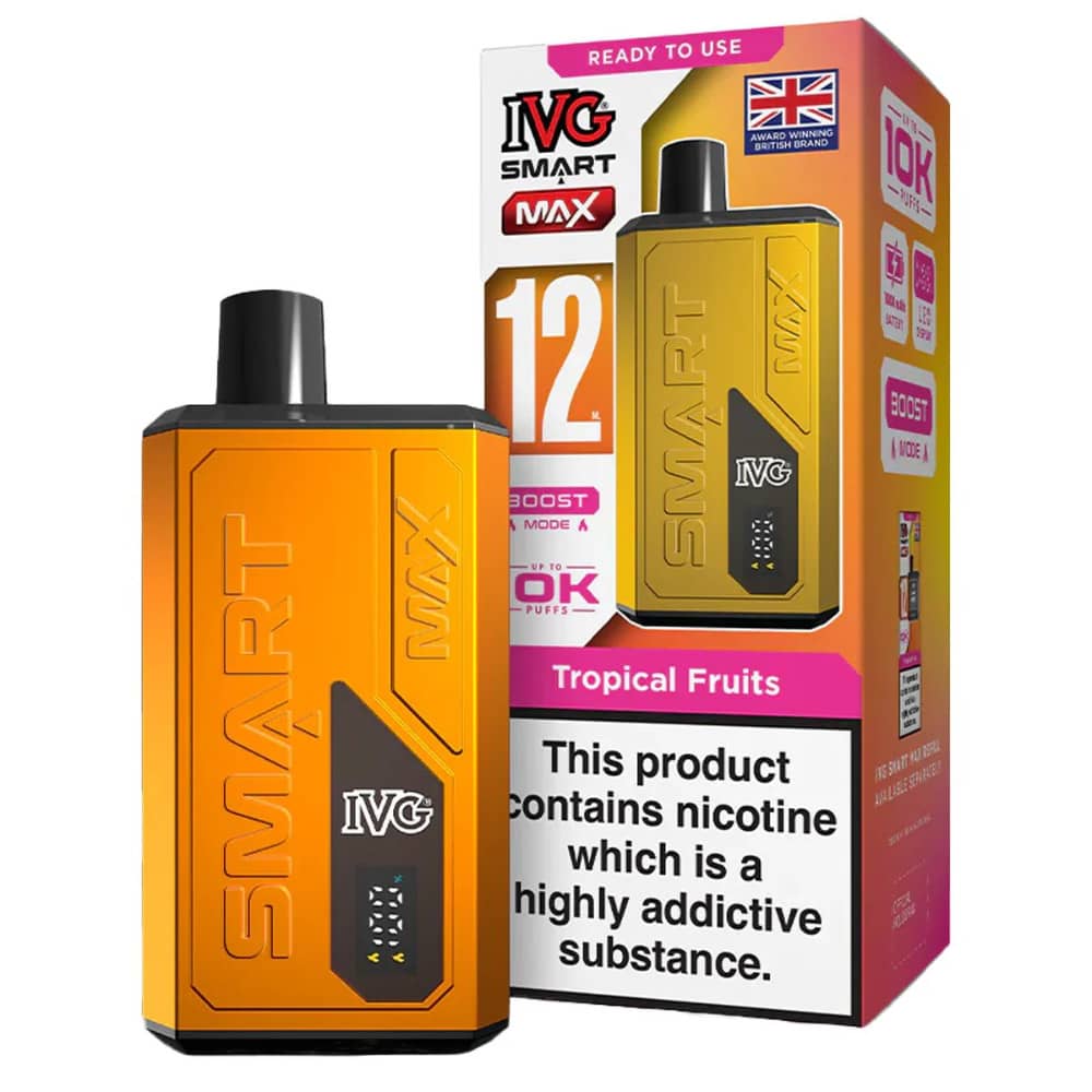 IVG Smart Max 10k Vape Kit Box of 5 Tropical Fruits