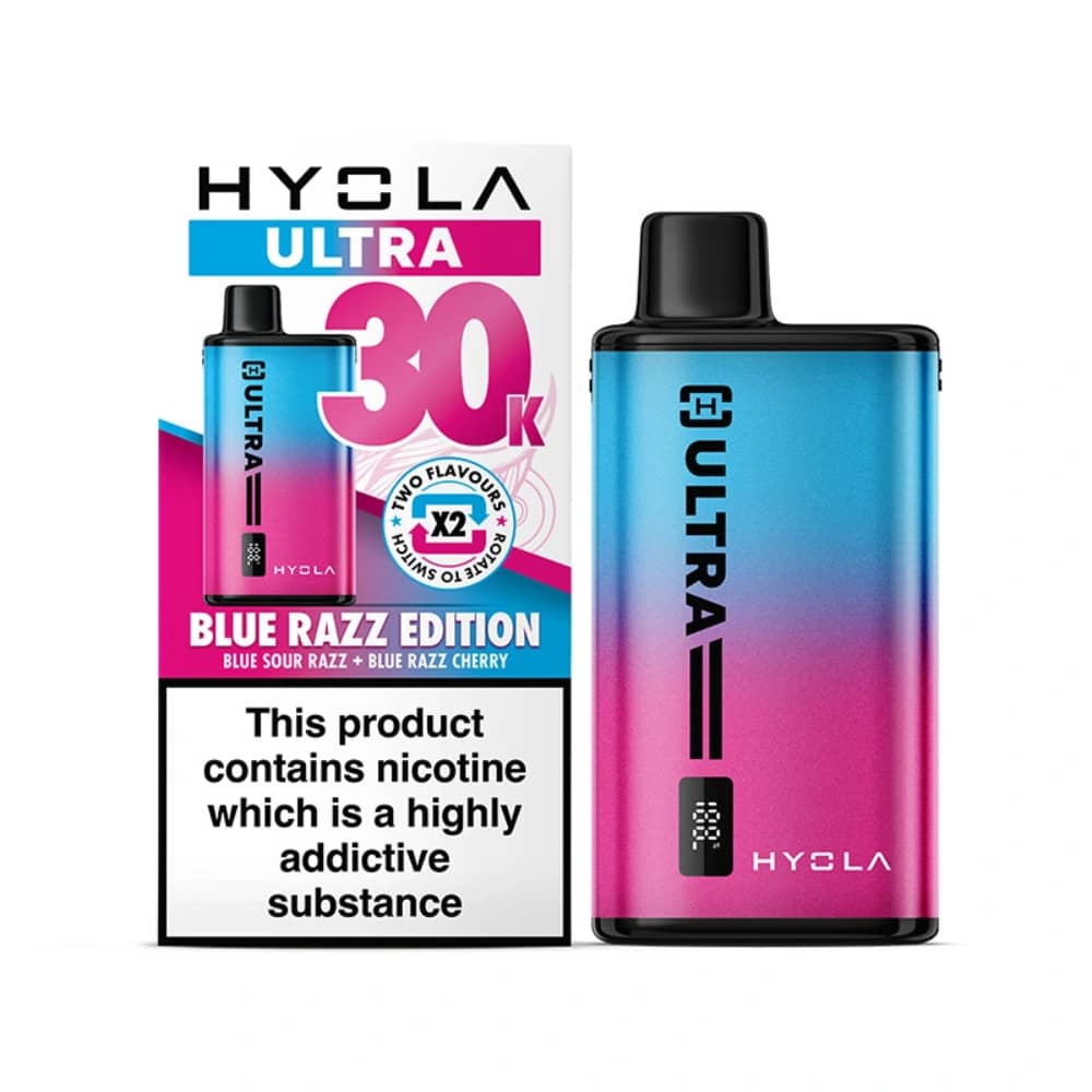 Hyola Ultra Plus 30k Vape Kit Box of 5 Blue Razz Edition