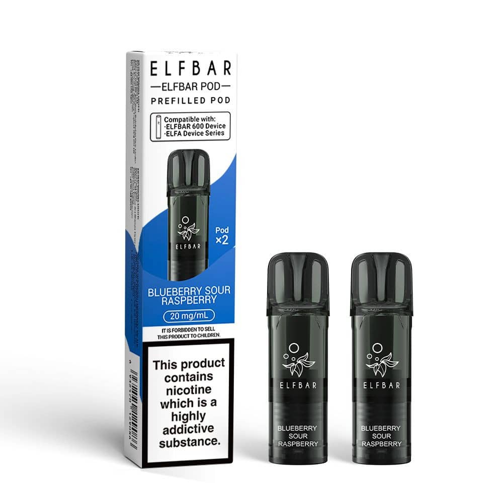 Elf Bar 600 Pods Pack of 10 Blue Sour Raspberry