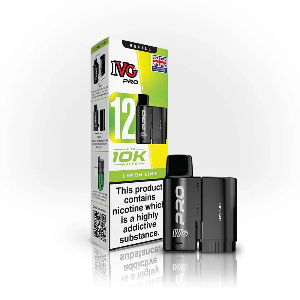 IVG Pro 10K Pods Pack of 5 | Refill Containers Lemon Lime