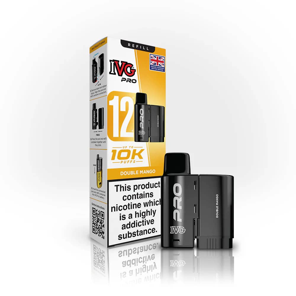 IVG Pro 10K Pods Pack of 5 | Refill Containers Double Mango