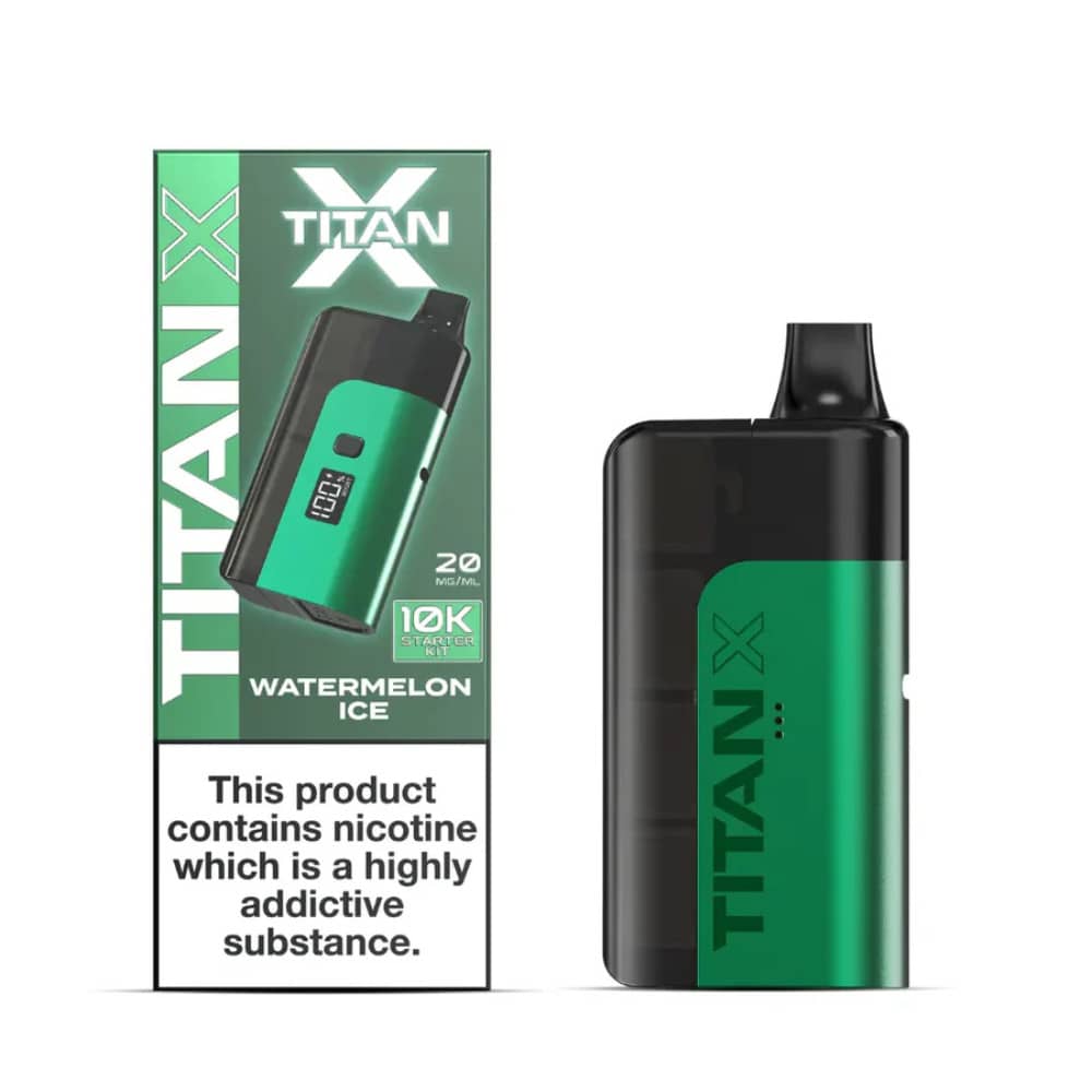 Titan X 10k Prefilled Vape Kit Box of 5 Watermelon Ice