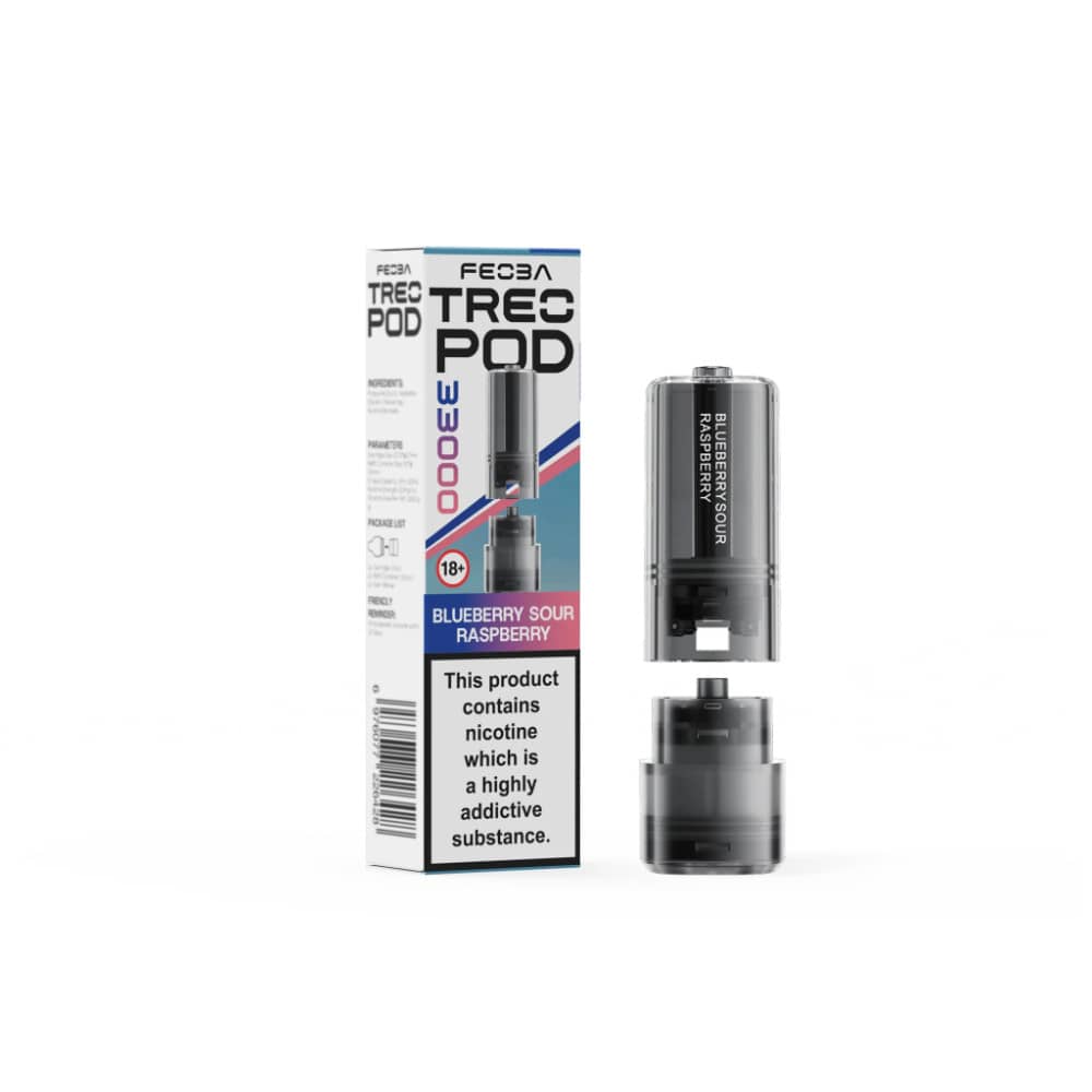 Feoba Treo 33k Pods Pack of 5 Blueberry Sour Raspberry