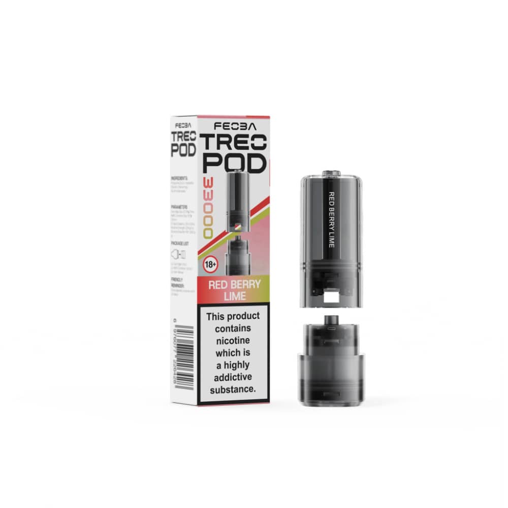 Feoba Treo 33k Pods Pack of 5 Red Berry Lime
