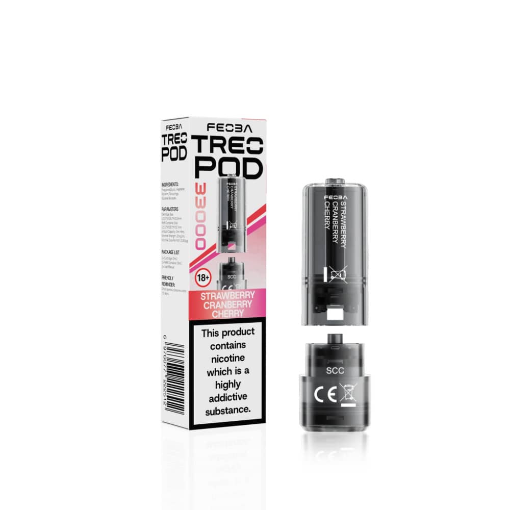 Feoba Treo 33k Pods Pack of 5 Strawberry Cranberry Cherry