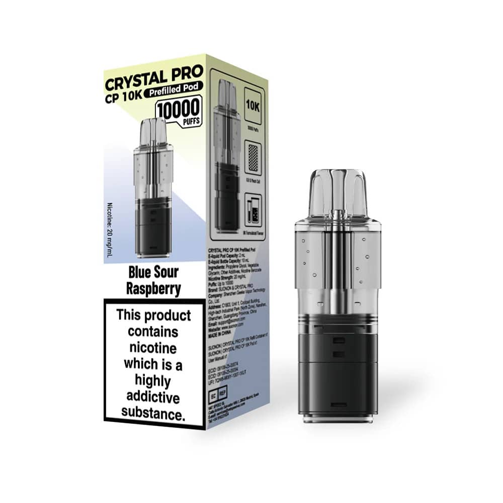 Crystal Pro CP 10k Pods Pack of 5 Blue Sour Raspberry
