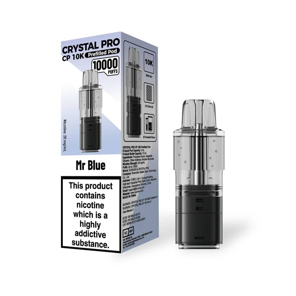 Crystal Pro CP 10k Pods Pack of 5 Mr Blue