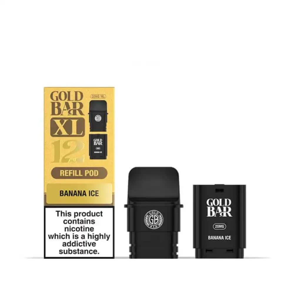 Gold Bar XL 10k Pods Pack of 5 Banana Ice