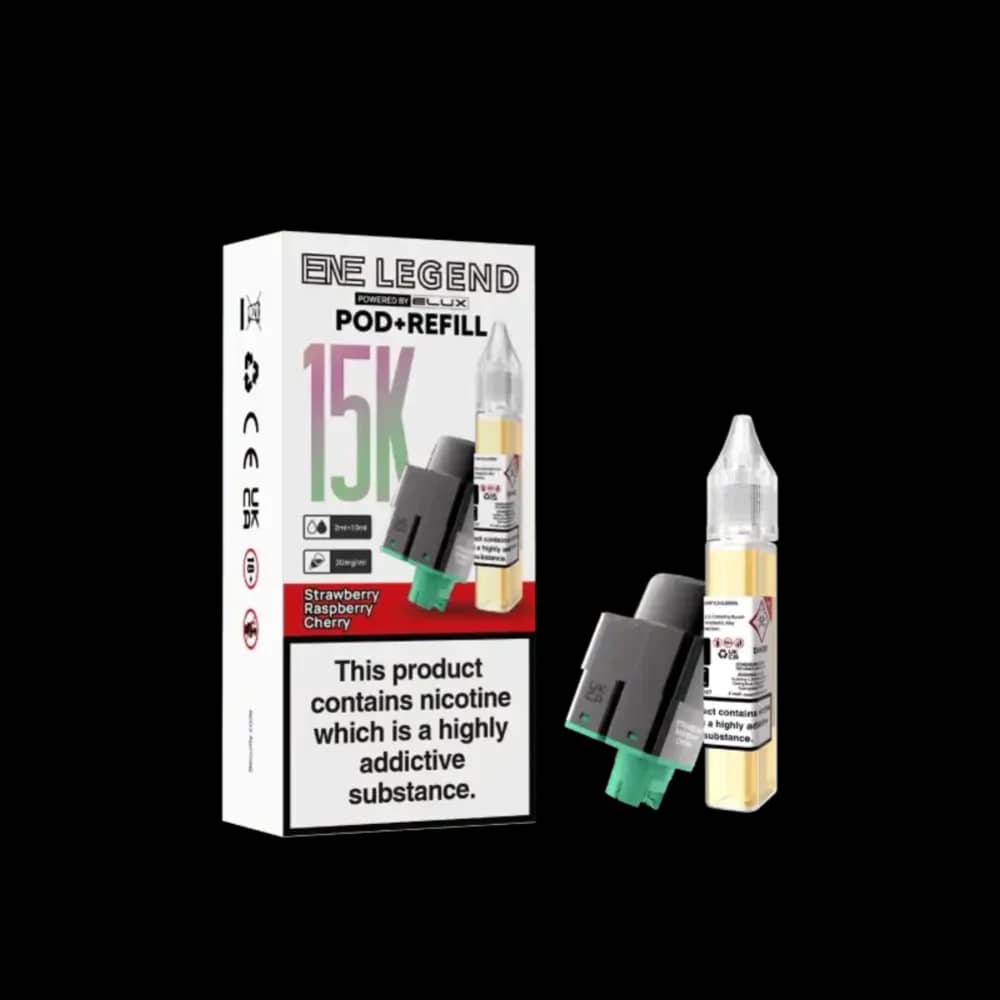 Elux Ene Legend 15k Pods Pack of 5 Strawberry Raspberry Cherry Ice