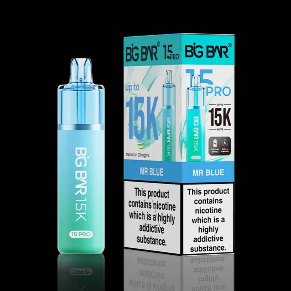 Big Bar Pro 15k Vape Kit Box of 5 Mr Blue