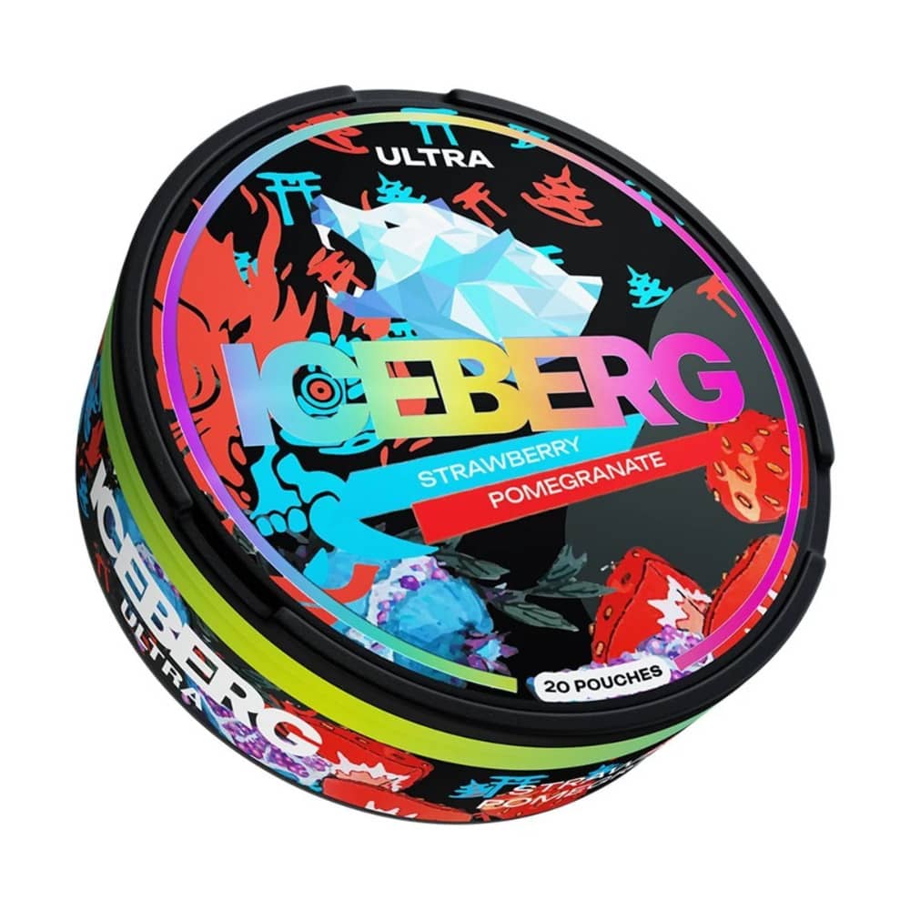 Iceberg Nicotine Pouches 10 Packs Strawberry Pomegranate