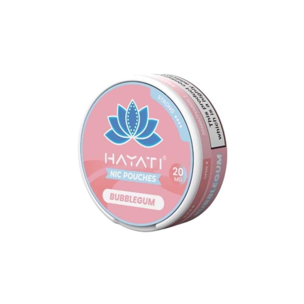 Hayati Nicotine Pouches 10 Packs Bubblegum 12mg
