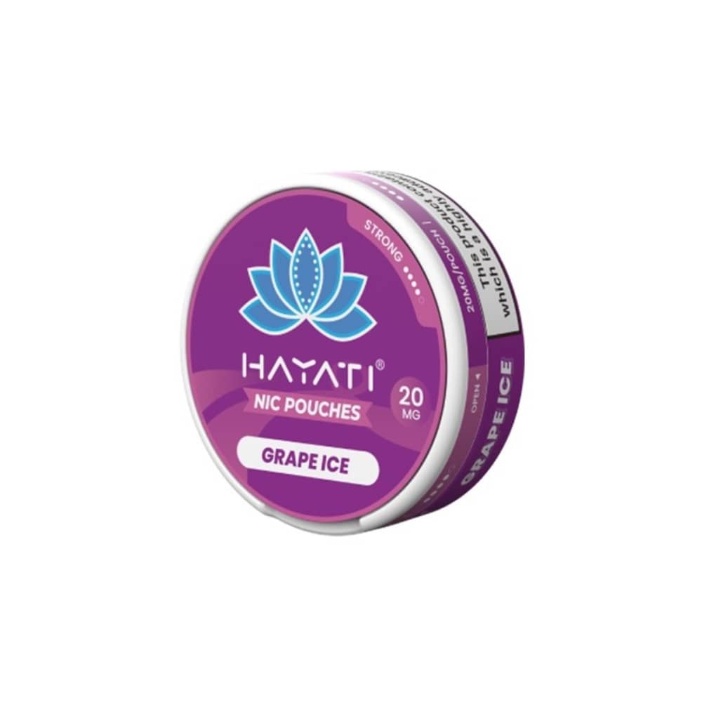 Hayati Nicotine Pouches 10 Packs Grape Ice 20mg