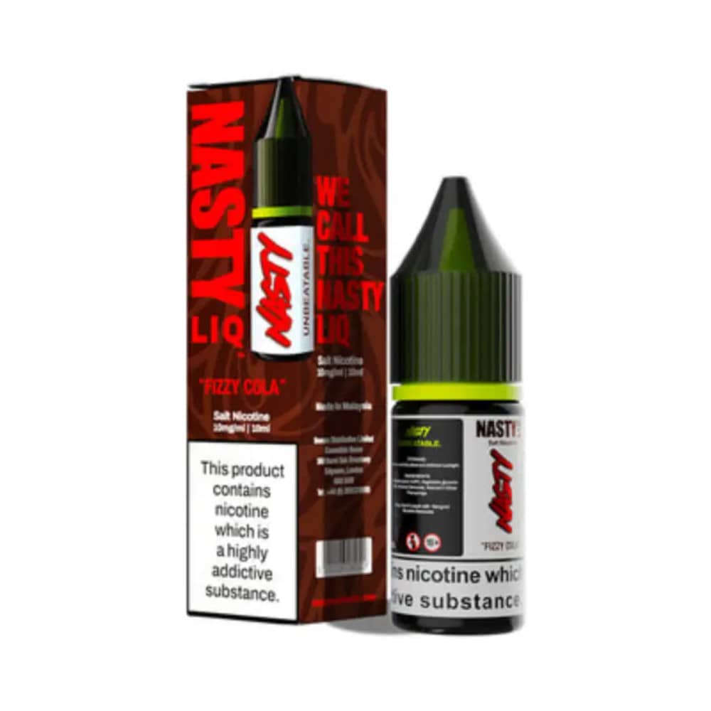 Nasty Liq Nic Salts e liquids 10ml Box of 10 Fizzy Cola 10mg