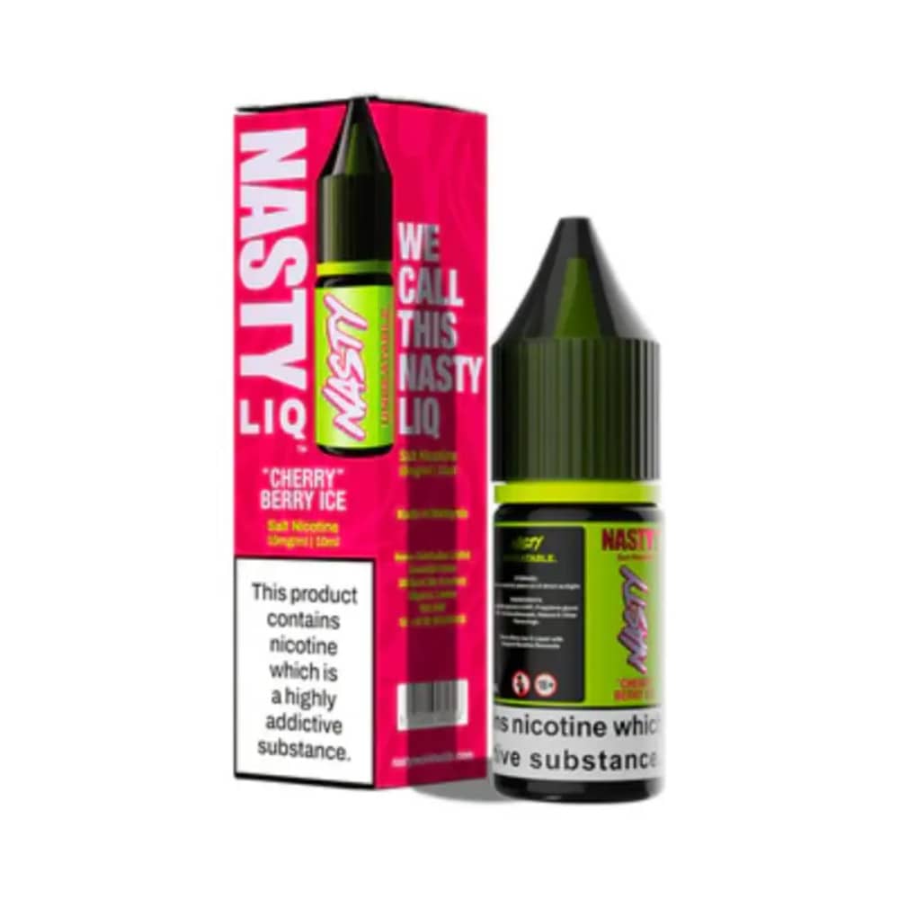Nasty Liq Nic Salts e liquids 10ml Box of 10 Cherry Berry Ice 10mg