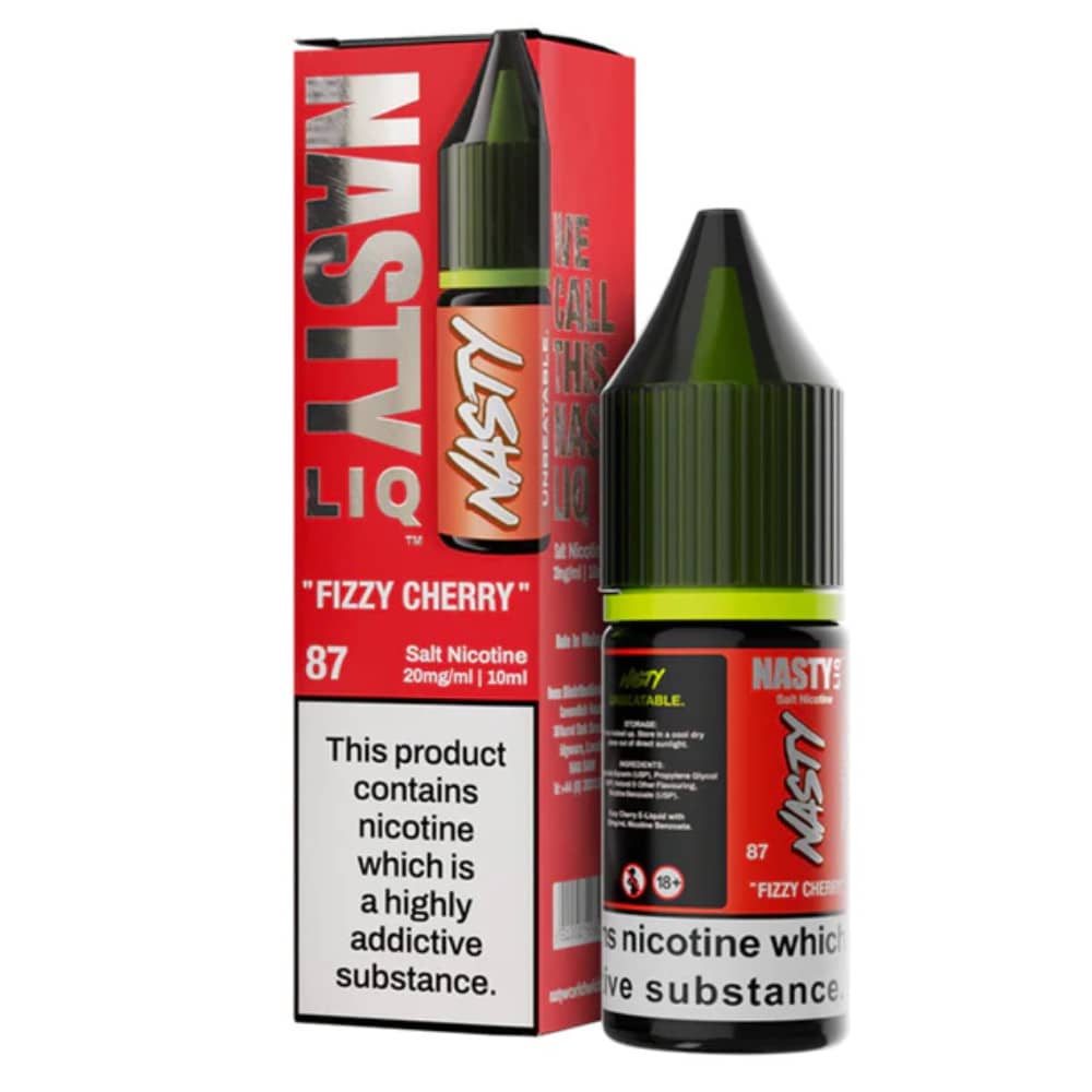 Nasty Liq Nic Salts e liquids 10ml Box of 10 Fizzy Cherry 20mg