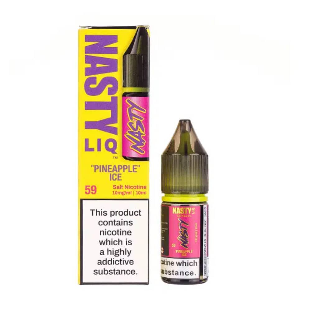 Nasty Liq Nic Salts e liquids 10ml Box of 10 Pineapple Ice 10mg