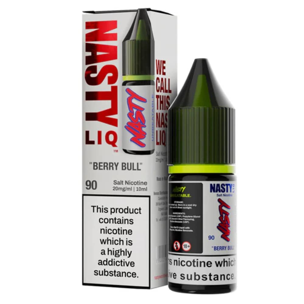 Nasty Liq Nic Salts e liquids 10ml Box of 10 Berry Bull 20mg