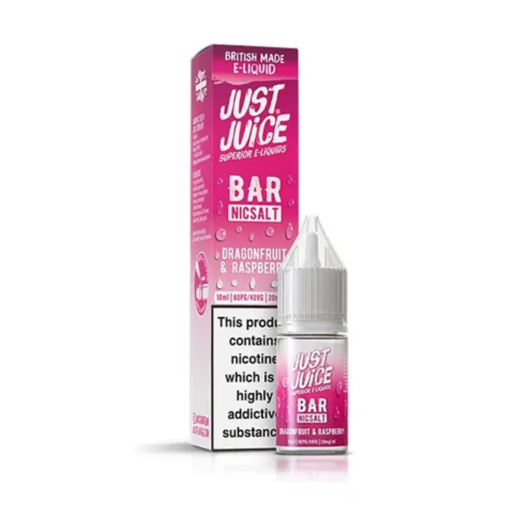 Just Juice Bar Nic Salts e liquids 10ml Box of 10 Dragonfruit Raspberry 20mg
