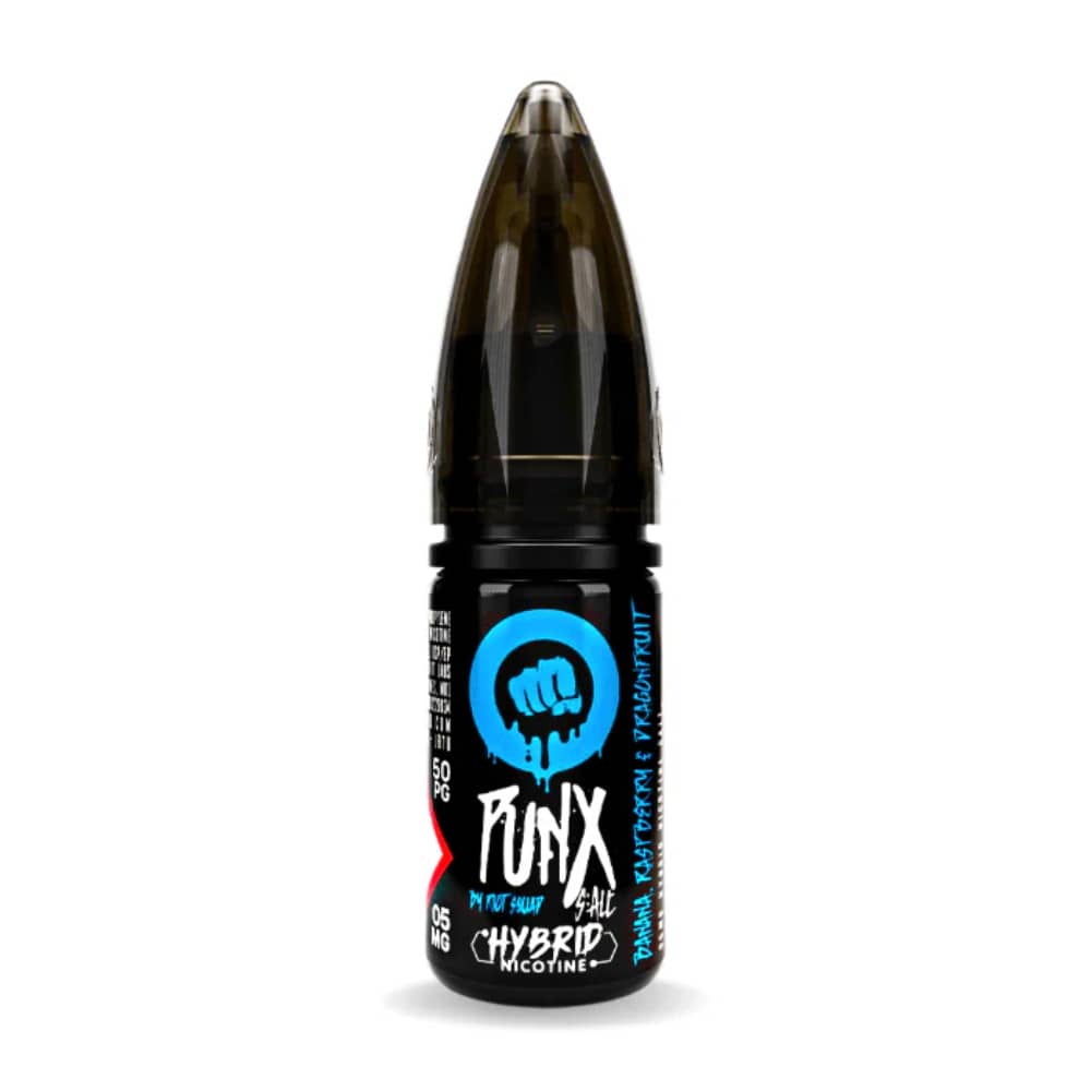 Riot Squad Punx Nic Salts e liquids 10ml Box of 10 Banana Raspberry Dragon 10mg
