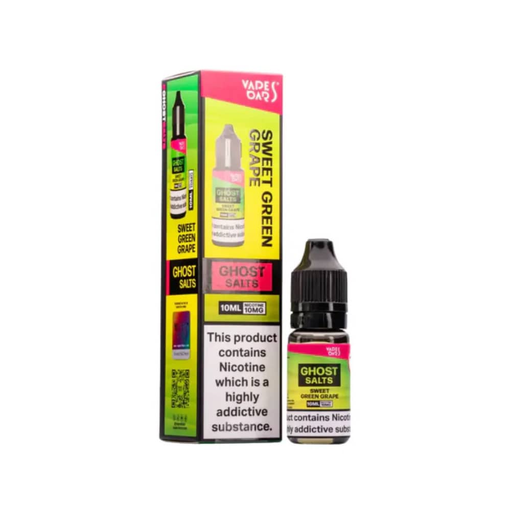Ghost 3500 Nic Salts e liquids 10ml Box of 10 Sweet Green Grape 10mg