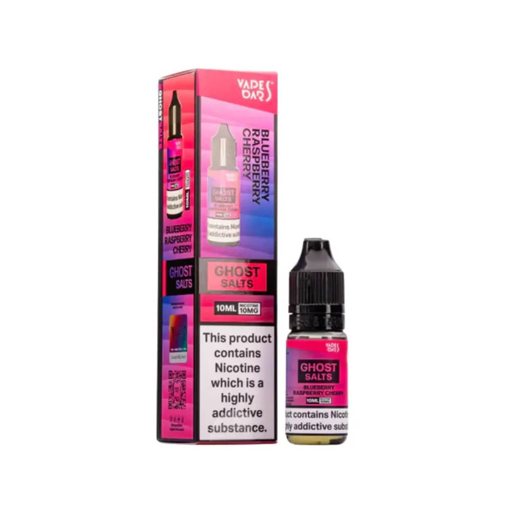 Ghost 3500 Nic Salts e liquids 10ml Box of 10 Blueberry Raspberry Cherry 10mg