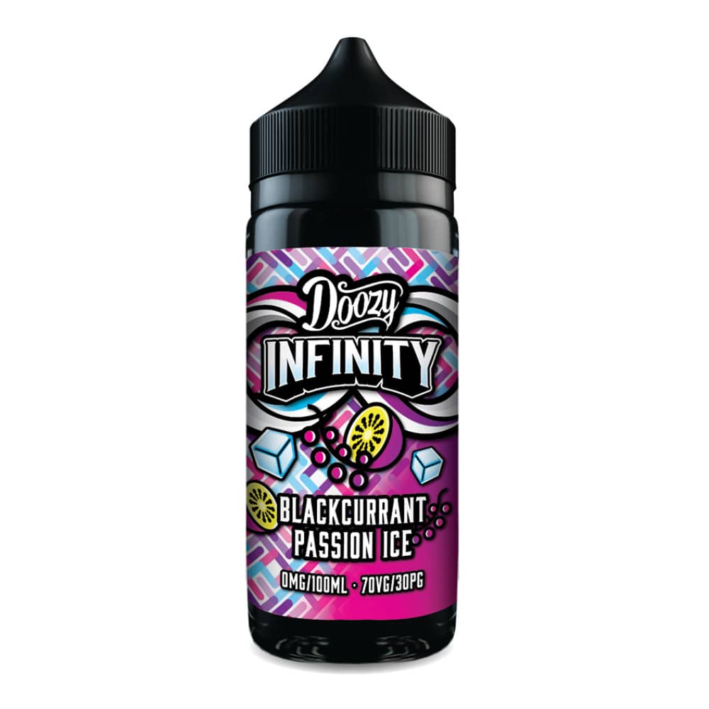 Doozy Infinity Nic Salts e liquids 10ml Box of 10 Blackcurrant Passion Ice 20mg