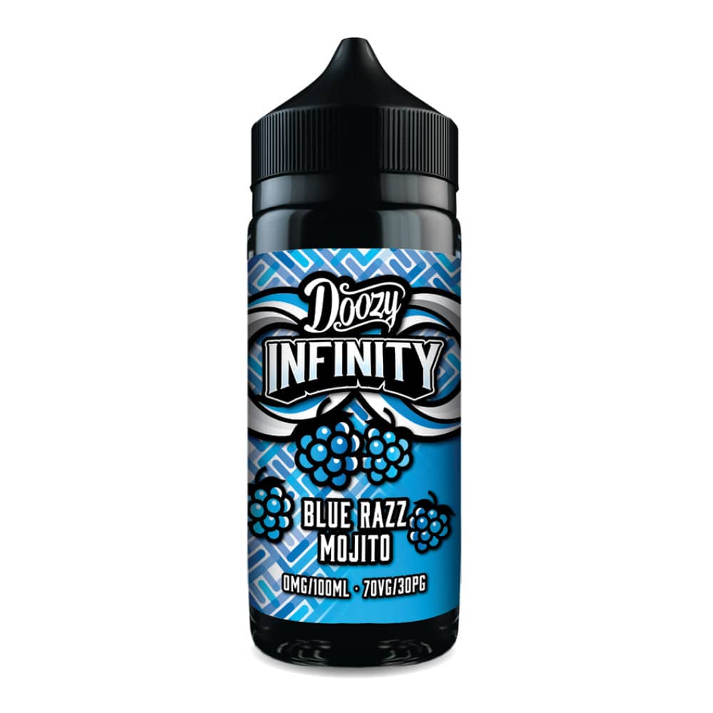Doozy Infinity Nic Salts e liquids 10ml Box of 10 Blue Razz Mojito 10mg