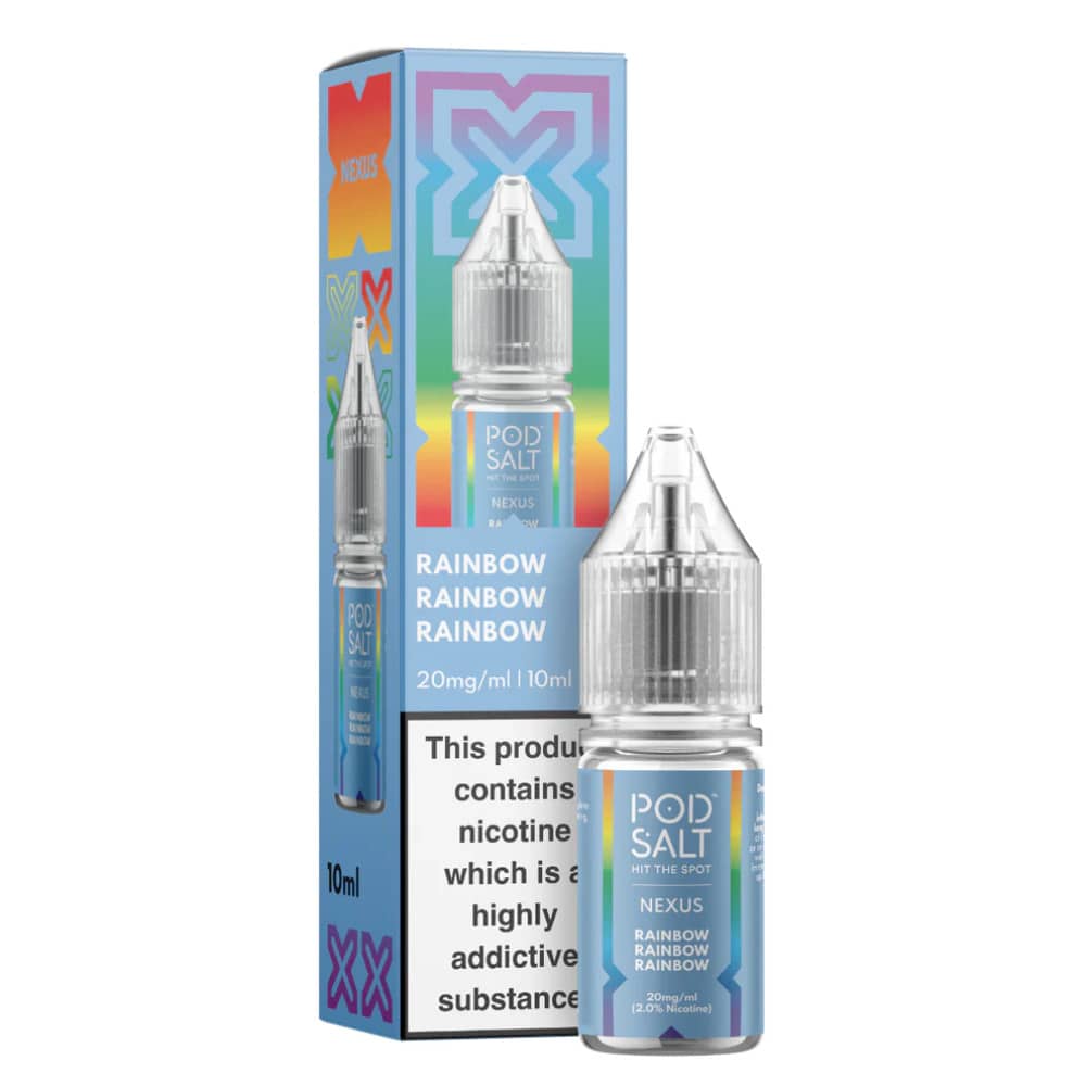 Pod Salt Nexus e liquids 10ml Box of 10 Rainbow 20mg