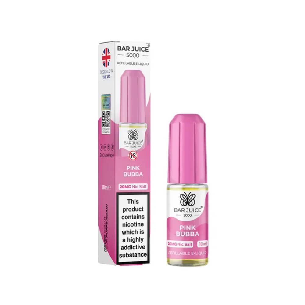 Bar Juice Nic Salts E-Liquids 10ml Box of 10 Pink Bubba 10mg