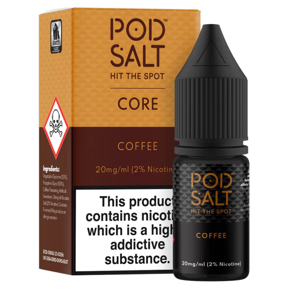 Pod Salt Core Nic Salts e liquids 10ml Box of 5 Coffee 11mg