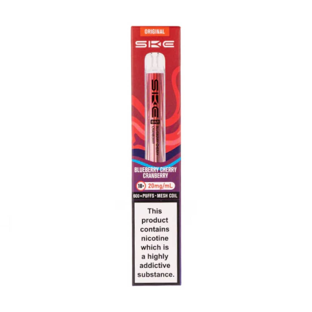 Ske Crystal Original 600 Vape Kit Box of 10 Blueberry Cherry Cranberry
