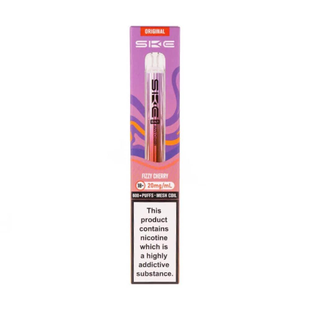 Ske Crystal Original 600 Vape Kit Box of 10 Fizzy Cherry