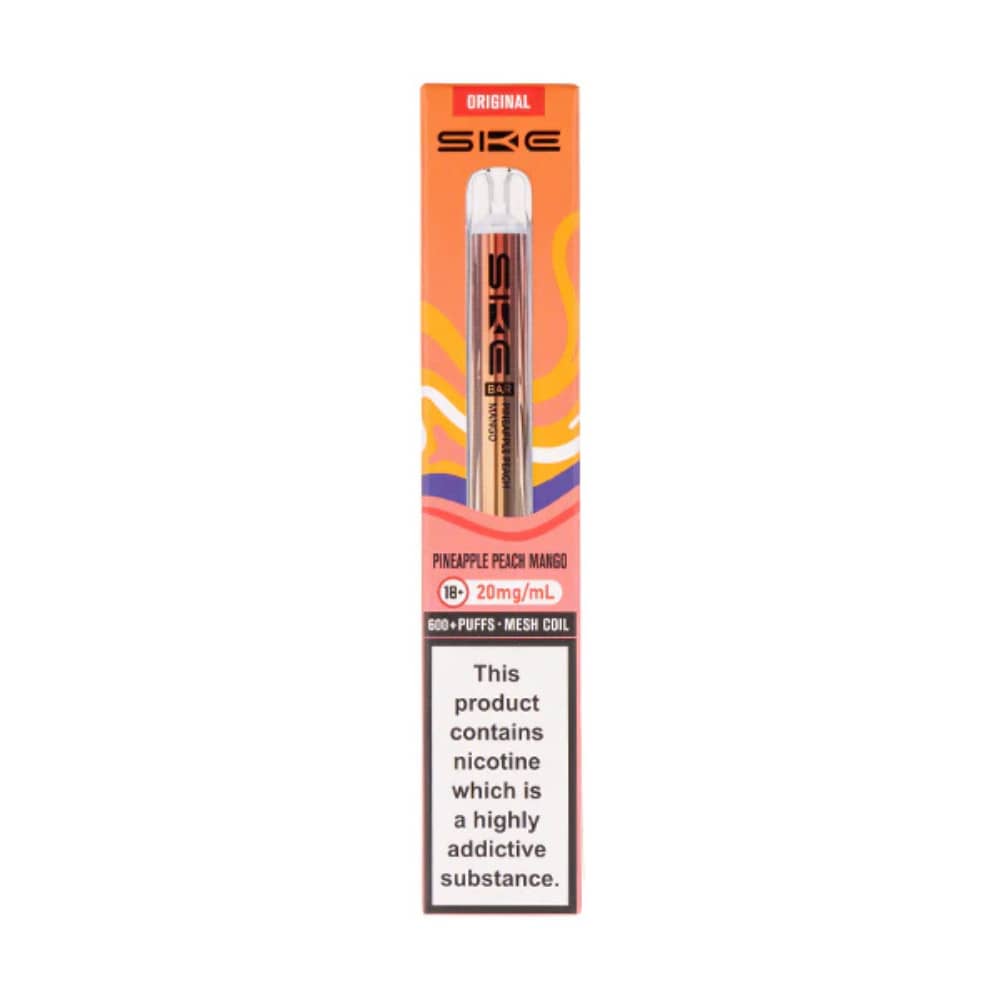 Ske Crystal Original 600 Vape Kit Box of 10 Pineapple Peach Mango