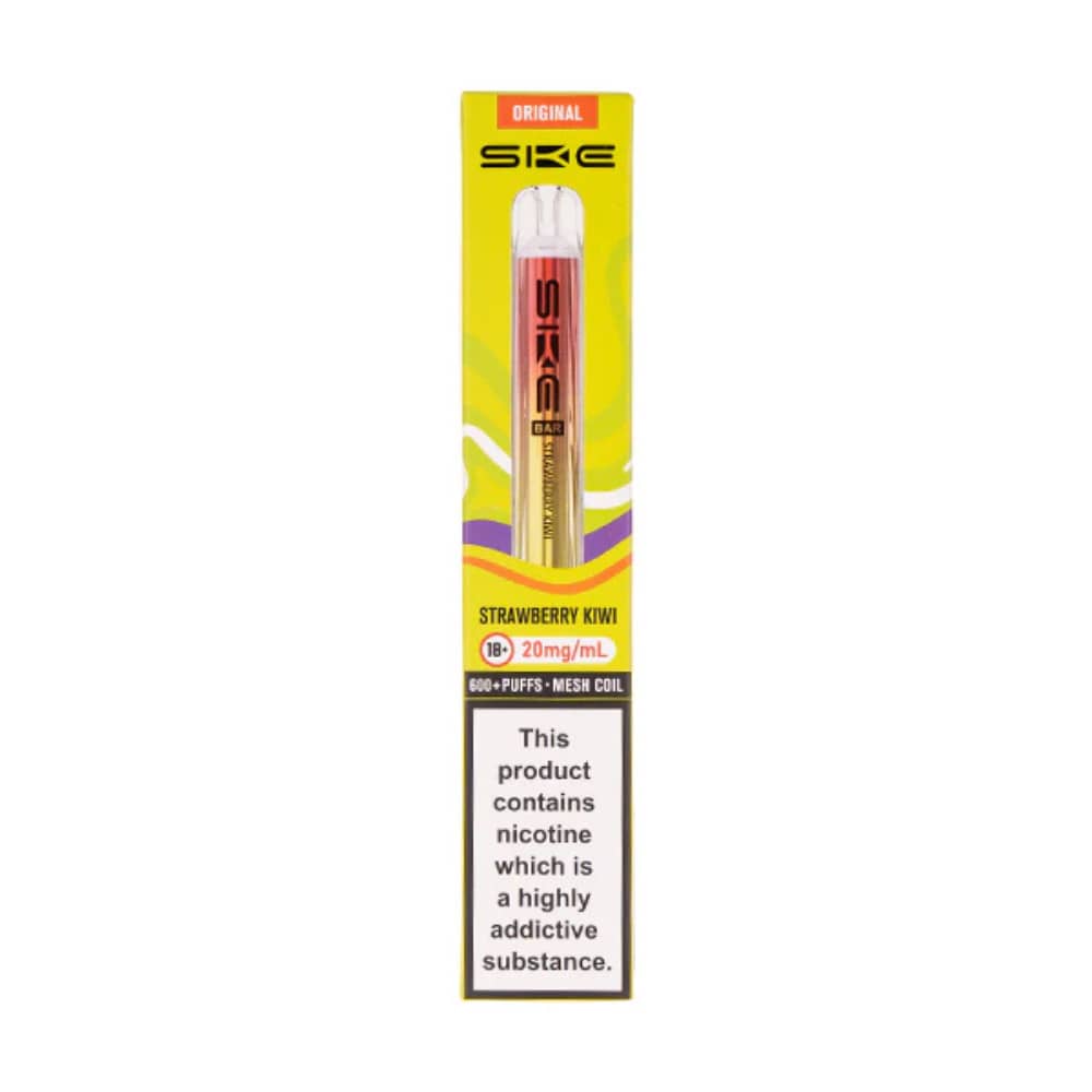 Ske Crystal Original 600 Vape Kit Box of 10 Strawberry Kiwi