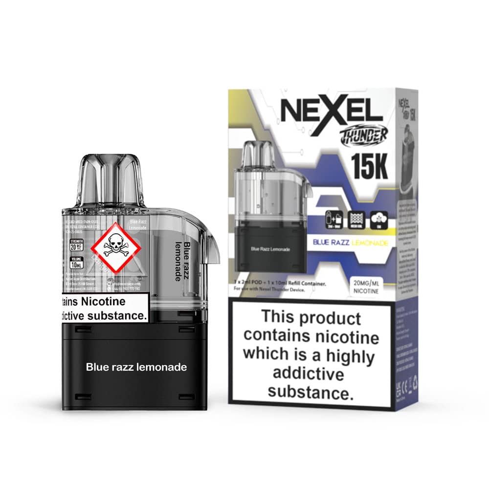 Nexel Thunder 15k Pods Pack of 10 Blue Razz Lemonade