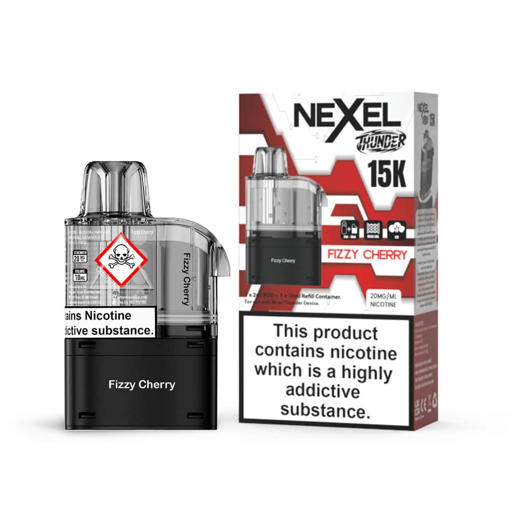 Nexel Thunder 15k Pods Pack of 10 Fizzy Cherry